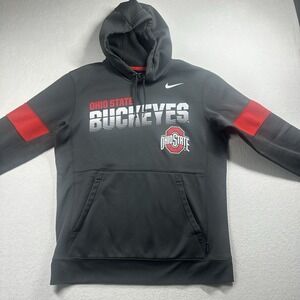 Nike Dri-Fit Ohio State Buckeyes Pullover Hoodie Men's Size M Red NCAA